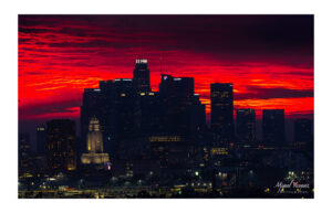 Downtown LA - Fiery Sunset | Limited Edition Fine Art Print