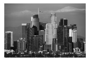 LA Skyline - Snow-Capped Mountains | Limited Edition Fine Art Print